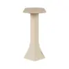 Picture of 1000mm Oval Travertine Stone Console Table Modern Entryway Table with Abstract Base