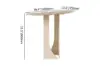 Picture of 1000mm Oval Travertine Stone Console Table Modern Entryway Table with Abstract Base