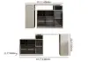 1450mm-2100mm Sofa Bar Table Khaki Storage Cabinet Rotatable Behind Couch Pub Table