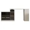 1450mm-2100mm Sofa Bar Table Khaki Storage Cabinet Rotatable Behind Couch Pub Table