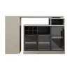 1450mm-2100mm Sofa Bar Table Khaki Storage Cabinet Rotatable Behind Couch Pub Table