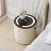 Leather 3-Drawer Smart Bedside Table with Light & Speaker
