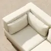 Grida 9-Piece Outdoor Teak Modular Sectional Sofa Set with Coffee Table in Ivory