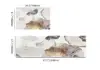 2 Pieces Modern Gold Kitchen Runner Mats Non-slip Abstract Kitchen Mat Set