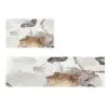 2 Pieces Modern Gold Kitchen Runner Mats Non-slip Abstract Kitchen Mat Set