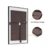 3 Pieces Japandi 3D Wall Art Painting Hanging Wall Decor Set with Black Rectangle Frame