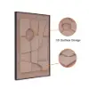 3 Pieces Japandi 3D Wall Art Painting Hanging Wall Decor Set with Black Rectangle Frame