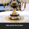 Rotatable Glass Fruit Basket Multilayer Decor Bowl with Base in Rose Gold