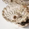 Rotatable Glass Fruit Basket Multilayer Decor Bowl with Base in Rose Gold