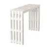 1220mm Modern White Waterfall Console Table Narrow Wooden Entryway Table