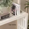 1220mm Modern White Waterfall Console Table Narrow Wooden Entryway Table