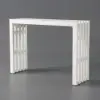 1220mm Modern White Waterfall Console Table Narrow Wooden Entryway Table