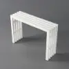 1220mm Modern White Waterfall Console Table Narrow Wooden Entryway Table
