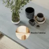 1800mm Rustic Rectangle Concrete Grey Dining Table for 8-Person Solid Wood Pedestal Base