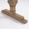 1800mm Rustic Rectangle Concrete Grey Dining Table for 8-Person Solid Wood Pedestal Base