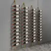 Industrial Gold Floor Wine Rack Metal 4 Piece 48-Bottle Vertical Tall Wine Rack