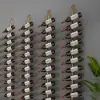 Industrial Gold Floor Wine Rack Metal 4 Piece 48-Bottle Vertical Tall Wine Rack