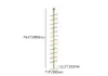 Industrial Gold Floor Wine Rack Metal 4 Piece 48-Bottle Vertical Tall Wine Rack