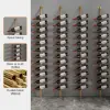 Industrial Gold Floor Wine Rack Metal 4 Piece 48-Bottle Vertical Tall Wine Rack
