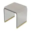 160 cm Modern White Floating Makeup Vanity (Set) with Tempered Glass Top