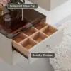 160 cm Modern White Floating Makeup Vanity (Set) with Tempered Glass Top