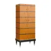 Rustic Burlwood Bar Cabinet with Glass&Bottle Holder Home Bar Cabinet