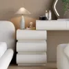 Humply White Leather Make-up Vanity Set with Mirror