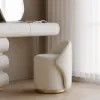 Humply White Leather Make-up Vanity Set with Mirror