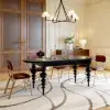Mid-Century Modern 170 - 200 cm Extendable Black Oval Dining Table, Seats 4–8