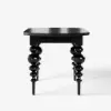 Mid-Century Modern 170 - 200 cm Extendable Black Oval Dining Table, Seats 4–8