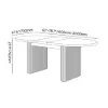 Fluve 160 - 200 cm Extendable Oval Black Dining Table, Seats 4-6