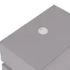 Humply Grey Faux Leather 2-Drawer Nightstand with Charging Station