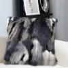 Modern Blue and Grey Faux Fur Throw Pillowcase Black velvet Throw Pillow Cover