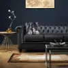 Modern Blue and Grey Faux Fur Throw Pillowcase Black velvet Throw Pillow Cover