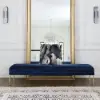 Modern Blue and Grey Faux Fur Throw Pillowcase Black velvet Throw Pillow Cover