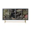 1800mm Modern Painted Sideboard Buffet with Glass Doors and Shelves