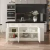 1830mm Kitchen Islands Black & White Modern with Storage Kitchen Cabinet