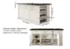 1830mm Kitchen Islands Black & White Modern with Storage Kitchen Cabinet