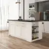 1830mm Kitchen Islands Black & White Modern with Storage Kitchen Cabinet