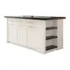 1830mm Kitchen Islands Black & White Modern with Storage Kitchen Cabinet