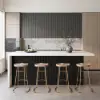 Modern 180 cm Wood Kitchen Island with Storage, White & Black
