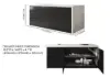 Modern 180 cm Wood Kitchen Island with Storage, White & Black
