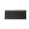 Modern 180 cm Wood Kitchen Island with Storage, White & Black