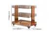 Amber Acrylic Rolling Serving Bar Cart 3-Tier on Wheels