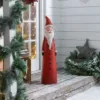 730mm Outdoor Santa Claus Statue Garden Resin Christmas Decor Standing Figurine in Red