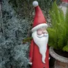730mm Outdoor Santa Claus Statue Garden Resin Christmas Decor Standing Figurine in Red