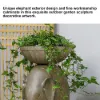 660mm Outdoor Elephant Sculpture Resin Garden Statue Planter Bird Bath Figurine in Green