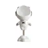 Astronaut Resin Figurine Gold Floating Side Table with Storage – White