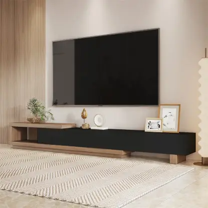 Picture of Quoint 180 - 255 cm Extendable TV Unit with 3 Drawers – 40cm – Stand Retracted Media – AUD-H0776