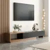 Quoint 180 - 255 cm Extendable TV Unit with 3 Drawers – 40cm – Stand Retracted Media – AUD-H0776